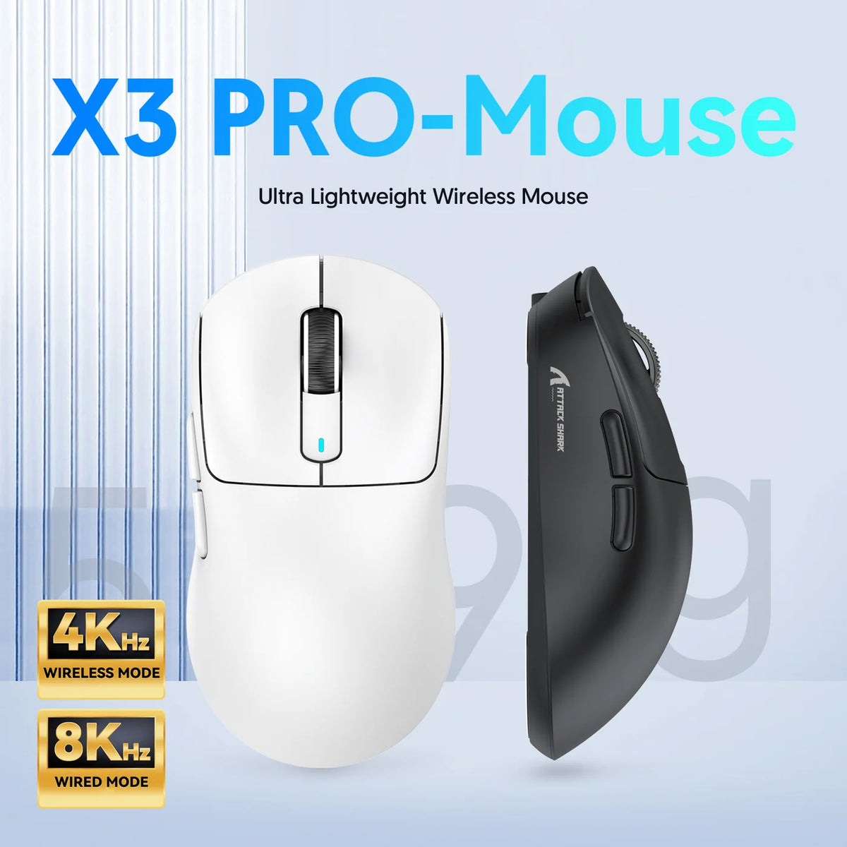 ATTACK SHARK X3PRO Three Modes 8K Gaming Mouse