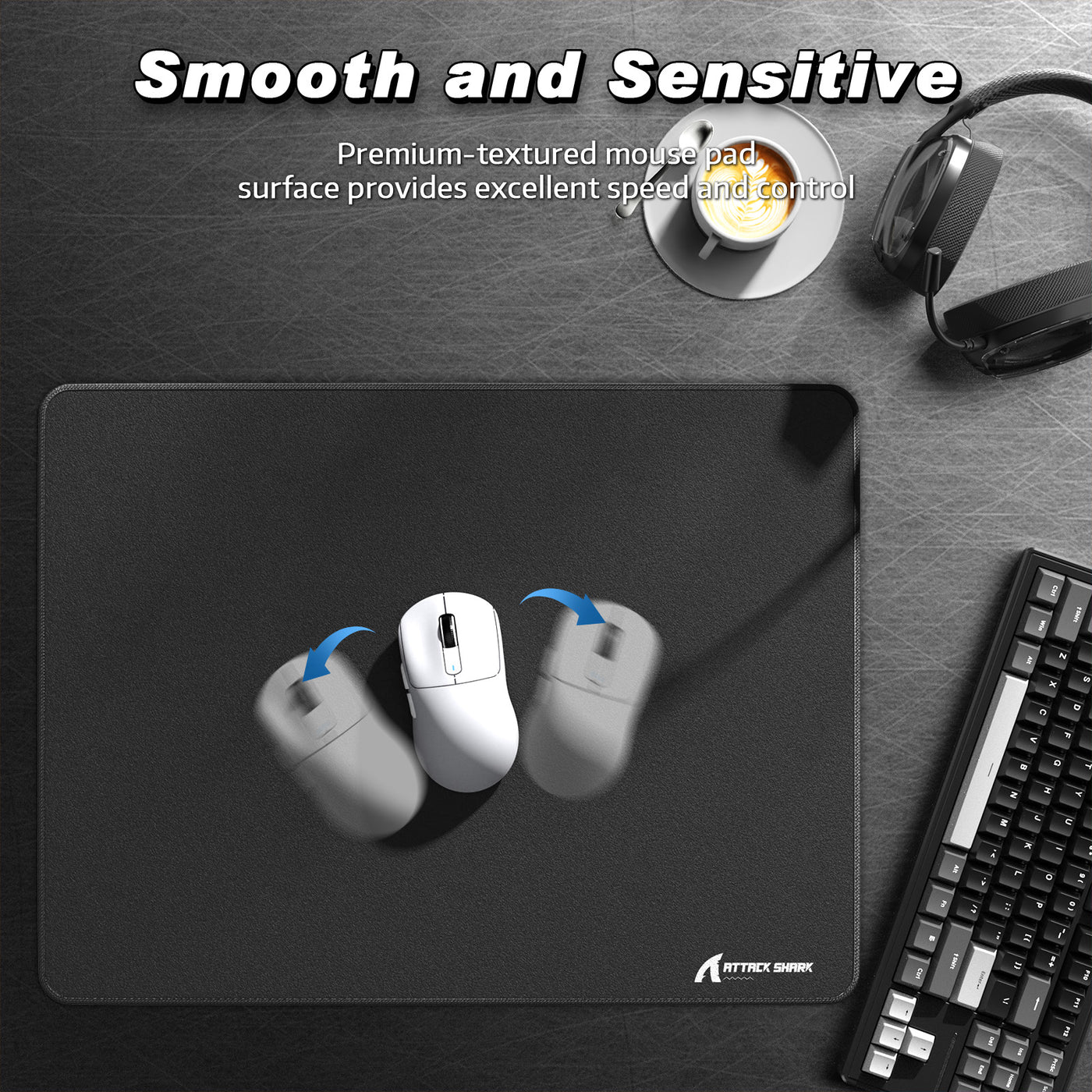 ATTACK SHARK CM02SE eSport Gaming Mousepad (450x400x4 MM)