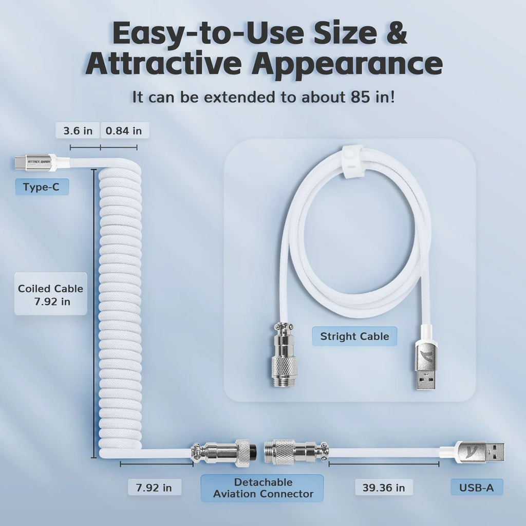 ATTACK SHARK C01PRO Coiled Cable