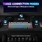 AULA F75 MAX 75% RGB Mechanical Wireless Gaming Keyboard (Topographic Keycaps Gray-Black)