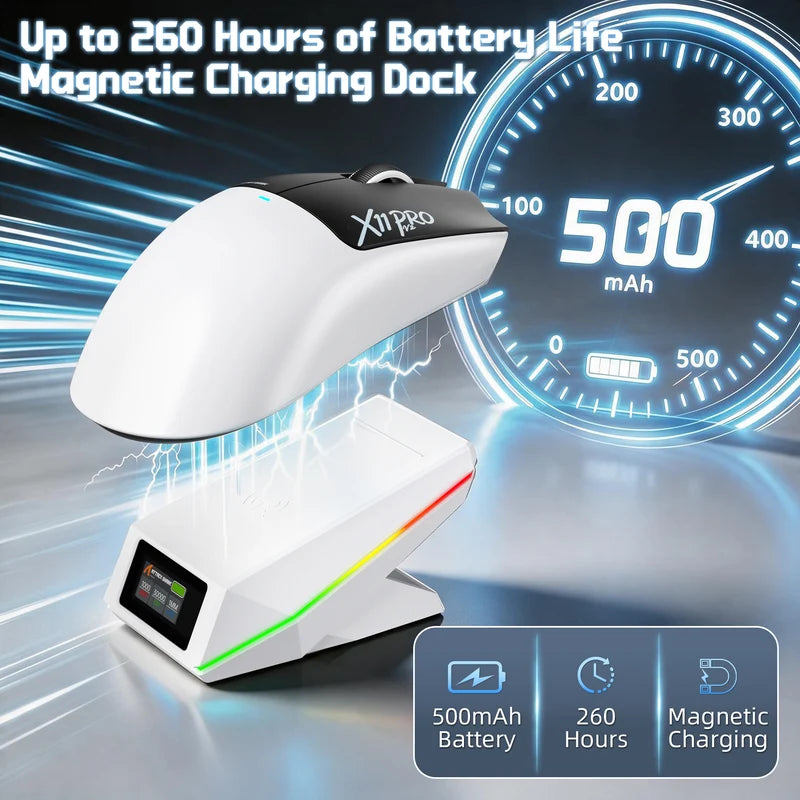 ATTACK SHARK X11 PRO V2 Wireless Gaming Mouse with TFT Display Charging Dock