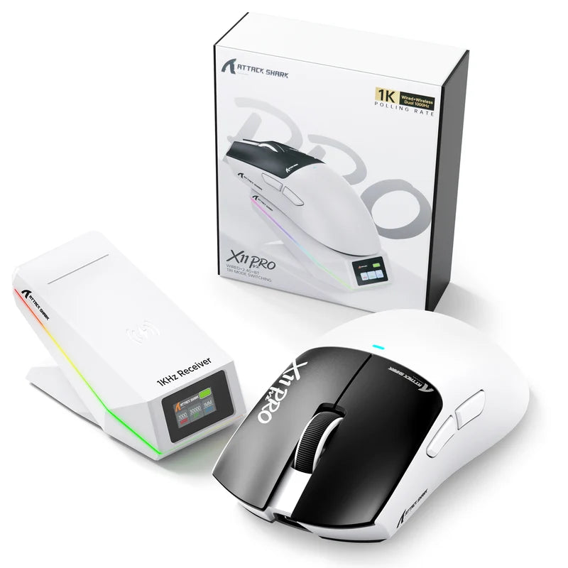 ATTACK SHARK X11 PRO V2 Wireless Gaming Mouse with TFT Display Charging Dock