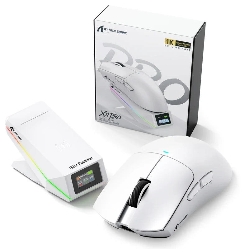 ATTACK SHARK X11 PRO V2 Wireless Gaming Mouse with TFT Display Charging Dock