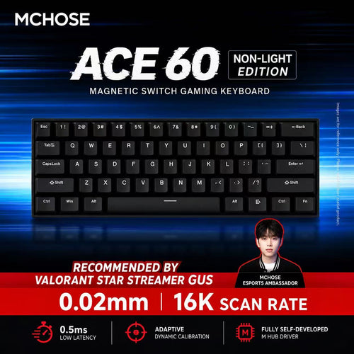 MCHOSE Ace 60 Non-Light Edition Magnetic Switch Gaming Keyboard